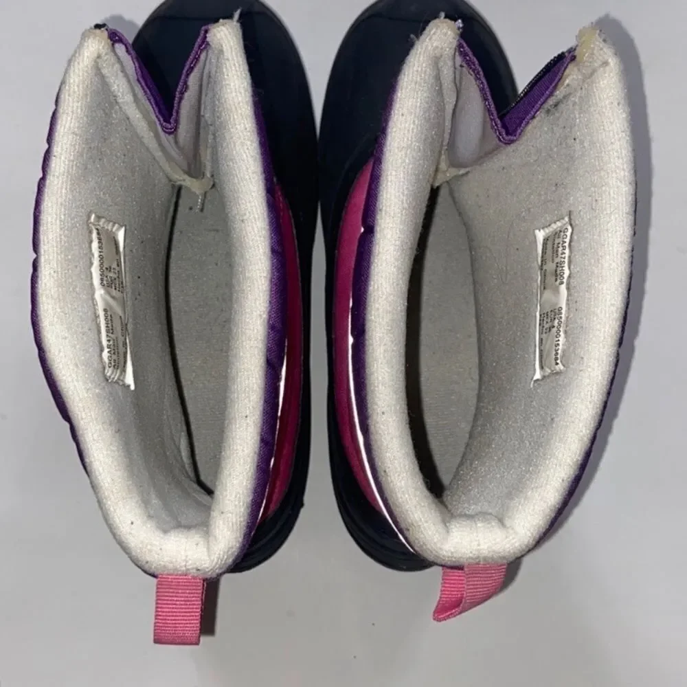 🥰Arctic Shield Vibrant Kids' Pink and Purple Snow Boots Size 4